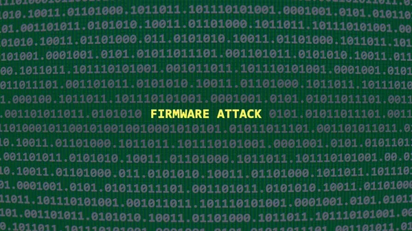 Cyber Attack Firmware Attack Vulnerability Text Binary System Ascii Art — Stock Photo, Image