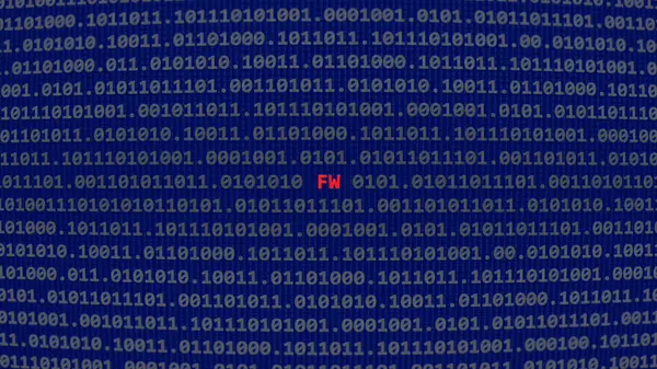 Cyberaanval Kwetsbaarheidstekst Binaire Systeem Ascii Kunst Stijl Code Editor Scherm — Stockfoto