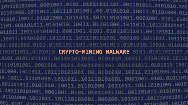 Cyber Attack Crypto Mining Malware Vulnerability Text Binary System Ascii — Stock Photo, Image