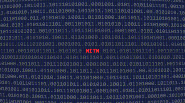 Кибератака. Текст уязвимости в бинарной системе ascii art style, код на экране редактора. Текст на английском и английском языках