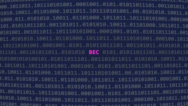 Ciberataque Bec Texto Vulnerabilidad Estilo Arte Ascii Sistema Binario Código — Foto de Stock