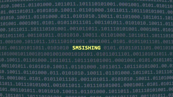 Cyber Ataque Smsishing Texto Vulnerabilidad Estilo Arte Ascii Sistema Binario — Foto de Stock
