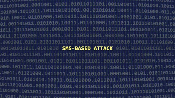 Ataque Cibernético Basado Sms Texto Vulnerabilidad Estilo Arte Ascii Sistema — Foto de Stock