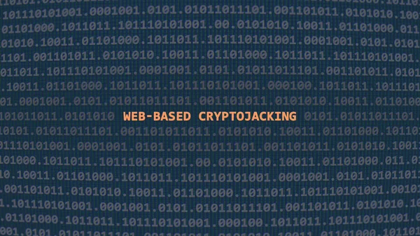 Cyber Attack Web Based Cryptojacking Vulnerability Text Binary System Ascii — Stock Photo, Image