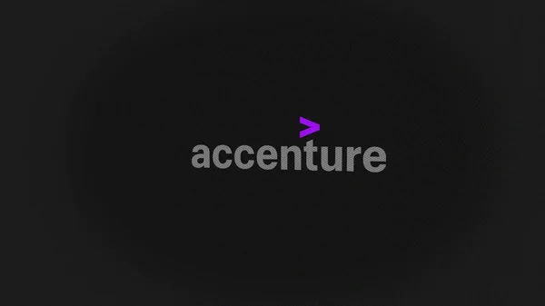 September 2023 Dublin Irland Logotypen För Accenture Vit Vägg Skärmar — Stockfoto