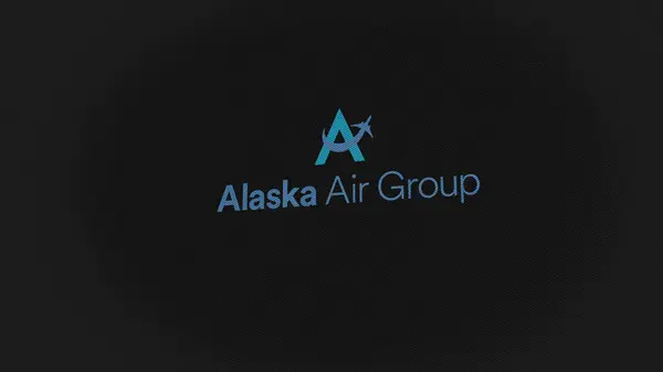 Вересня 2023 Року Seatac Вашингтон Логотип Alaska Air Group Білій — стокове фото