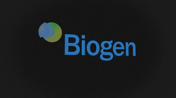 2023 Szeptember Cambridge Massachusetts Biogen Logója Képernyők Fehér Falán Biogén — Stock Fotó