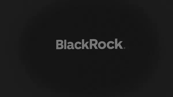 Нью Йорк Сентябрь 2023 Года Логотип Blackrock Белой Стене Экранов — стоковое фото