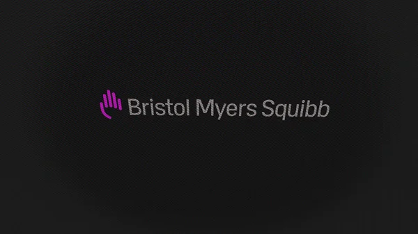 07Th September 2023 뉴욕시 스크린의 Bristol Myers Squibb의 장치에 Bristol — 스톡 사진