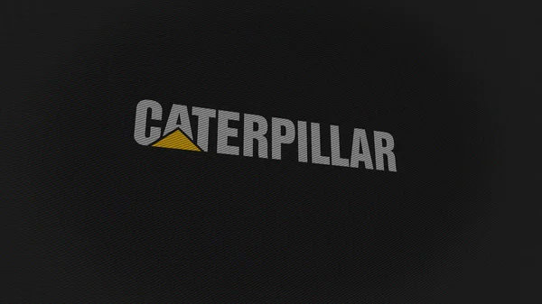 2023 Szeptember Irving Texas Caterpillar Inc Logója Képernyők Fehér Falán — Stock Fotó