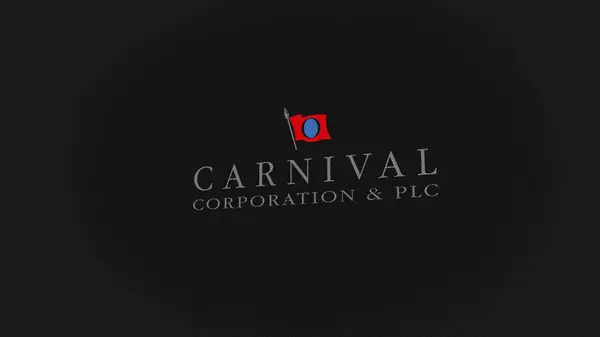 Setembro 2023 Miami Florida Logotipo Carnaval Uma Parede Branca Telas — Fotografia de Stock
