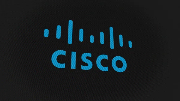 2023 Szeptember San Jose Kalifornia Cisco Logója Képernyők Fehér Falán — Stock Fotó
