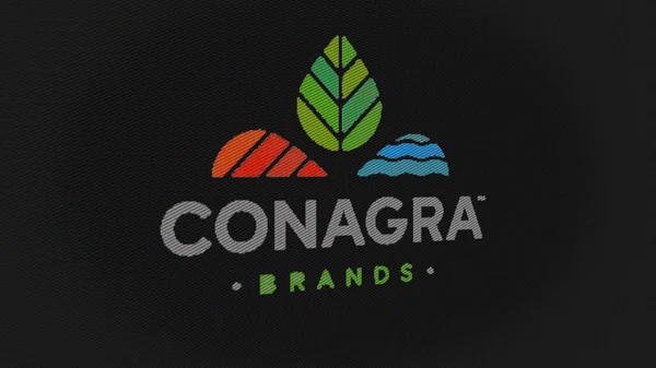 September 2023 Chicago Illinois Logotypen För Conagra Brands Vit Vägg — Stockfoto