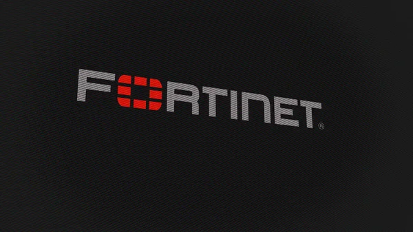 Саннивейл Калифорния Сентябрь 2023 Года Логотип Fortinet Белой Стене Экранов — стоковое фото