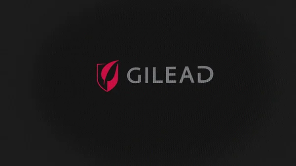 Eylül 2023 Foster City Kaliforniya Beyaz Ekran Duvarındaki Gilead Sciences — Stok fotoğraf