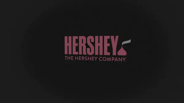 2023 Szeptember Hershey Pennsylvania Hershey Logója Képernyők Fehér Falán Hershey — Stock Fotó