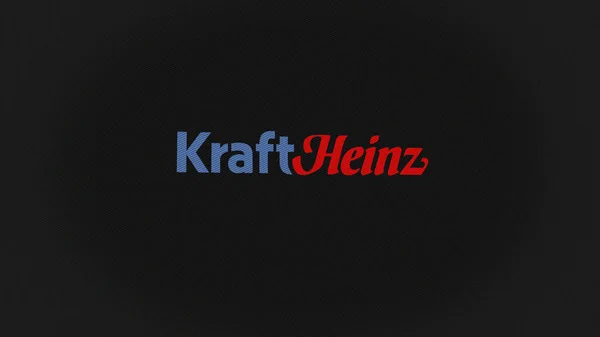 2023年9月7日伊利诺伊州芝加哥 宾夕法尼亚匹兹堡 海因茨的标志在屏幕的白色墙上 Kraft Heinz品牌在设备上 — 图库照片