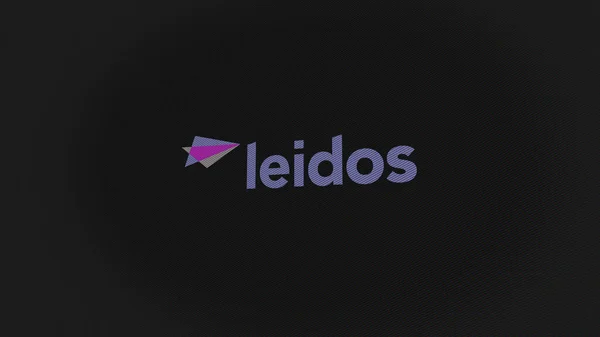 2023年9月7日维吉尼亚雷斯顿里多斯的标志在银白色的屏幕墙上 装置上的Leidos牌 — 图库照片