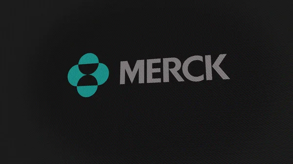 2023년 07일 Kenilworth 뉴저지 스크린의 Merck 장치에 Merck 브랜드 — 스톡 사진