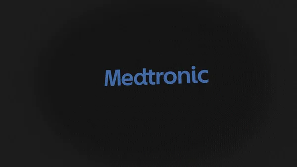 07Th September 2023 Dublin Ireland Logo Medtronic White Wall Screens — Stock Photo, Image