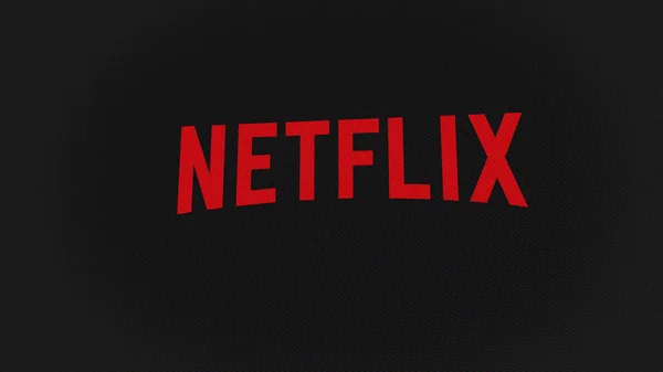 Лос Гатос Калифорния Сентябрь 2023 Года Логотип Netflix Белой Стене — стоковое фото
