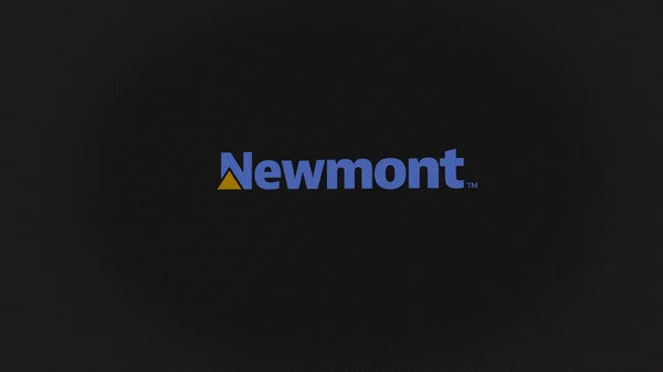 Вересня 2023 Денвер Штат Колорадо Логотип Ньюмонта Білій Стіні Екранів — стокове фото