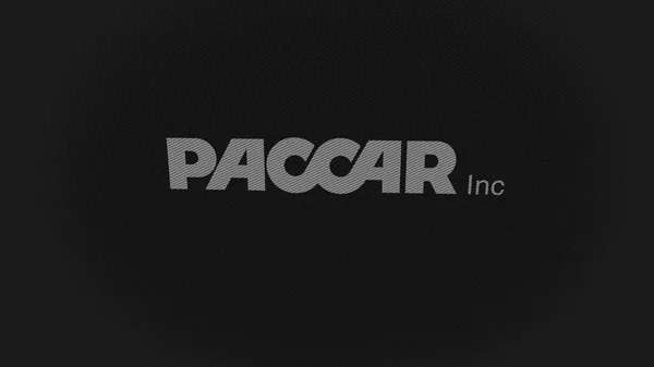 Вересня 2023 Белвью Штат Вашингтон Логотип Paccar Білій Стіні Екранів — стокове фото