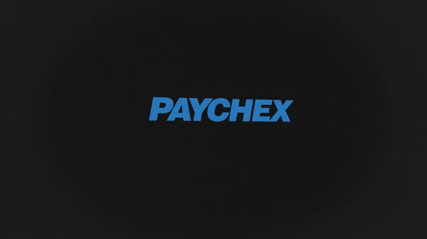 2023 Szeptember Penfield New York Paychex Logója Képernyők Fehér Falán — Stock Fotó