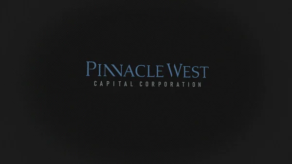 Září 2023 Phoenix Arizona Logo Pinnacle West Bílé Stěně Obrazovek — Stock fotografie