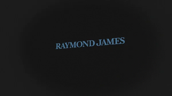 2023 Szeptember Szentpétervár Florida Raymond James Logója Képernyők Fehér Falán — Stock Fotó