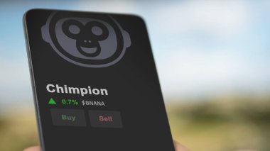 19 Eylül 2023. Chimpion 'un fiyatını analiz eden bir yatırımcı, kripto $BNANA limitin üzerine çıktı, BNANA ve fiyatın üstüne çıktı..