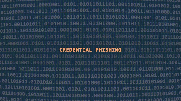 Ciberataque Phishing Credencial Texto Vulnerabilidad Estilo Arte Ascii Sistema Binario — Foto de Stock