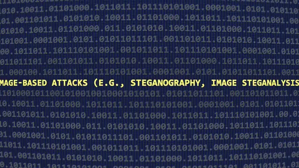 Ataques Cibernéticos Basados Imágenes Por Ejemplo Esteganografía Análisis Imágenes Texto — Foto de Stock