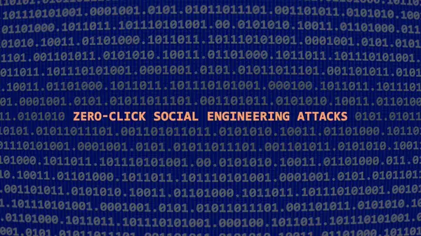 Ataque Cibernético Ataques Ingeniería Social Con Clic Cero Texto Vulnerabilidad — Foto de Stock