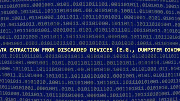 Extracción Datos Ataques Cibernéticos Dispositivos Desechados Por Ejemplo Buceo Basureros — Foto de Stock
