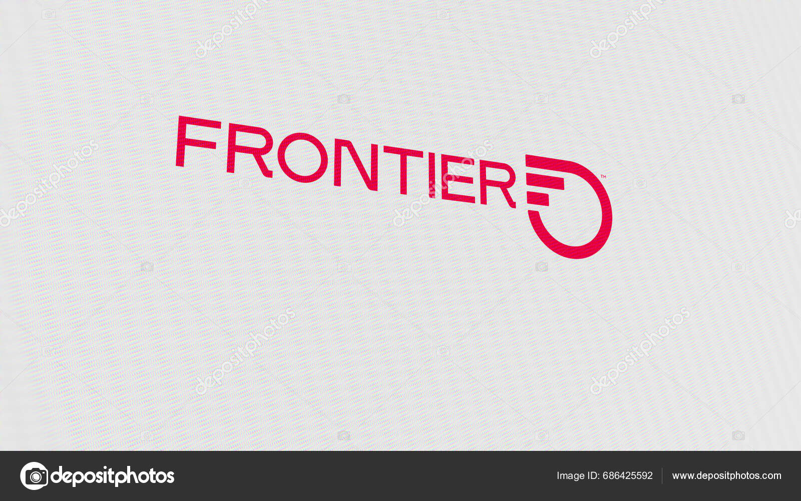 Logo Frontier Communications Giant White Screen Brand Frontier