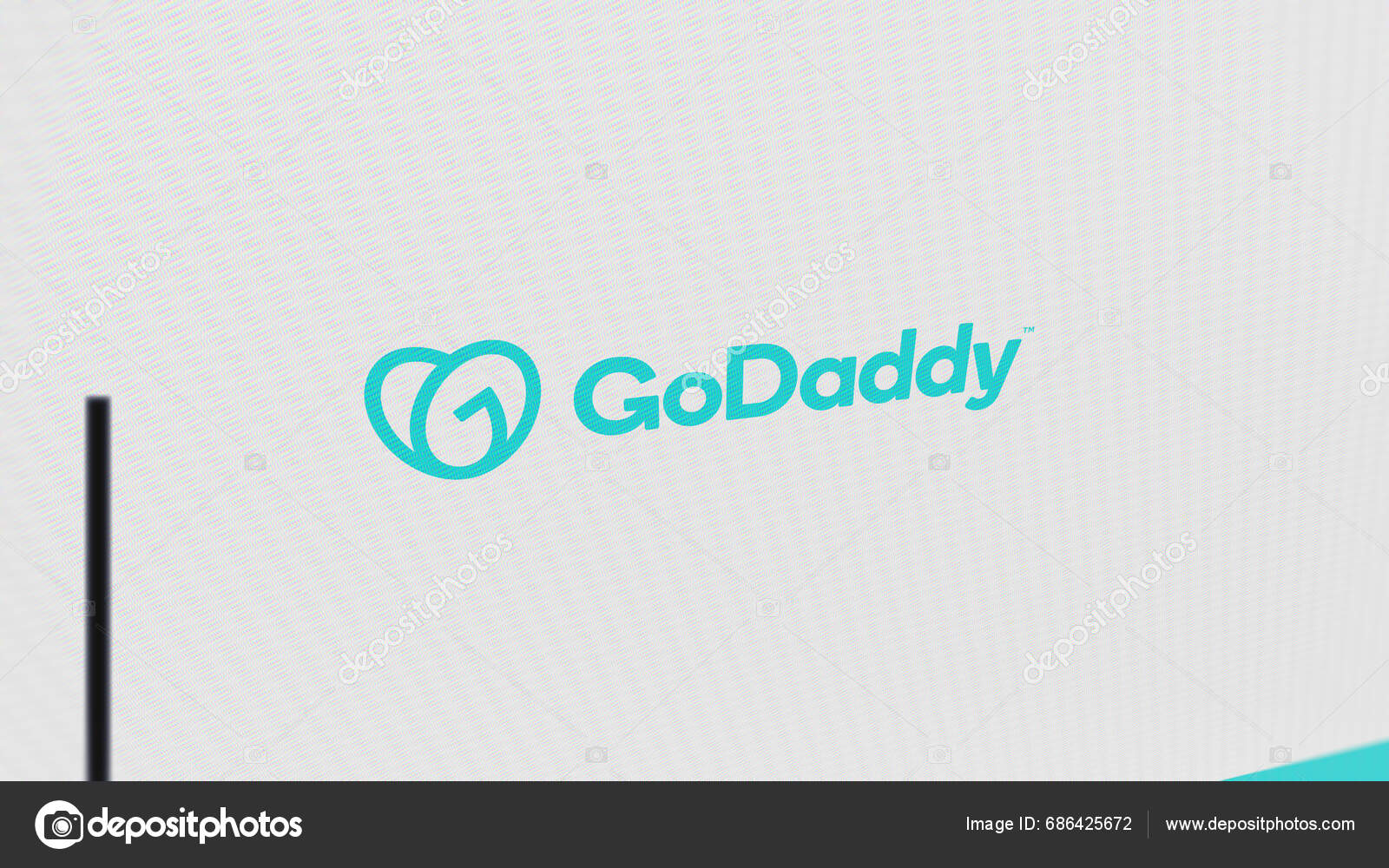 Logo Godaddy Giant White Screen Brand Godaddy Device Stock Editorial