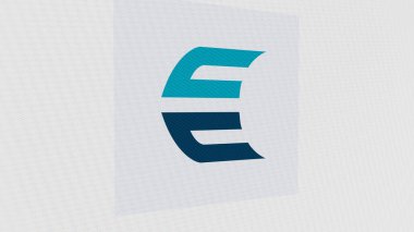 Equitrans 'ın logosu dev beyaz bir ekranda, Equitrans Midstream markası bir cihazda..