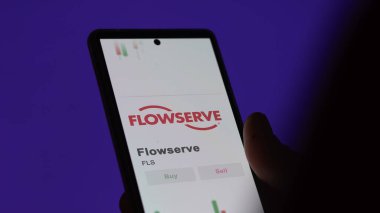 Flowserve 'nin borsadaki ticaret sayfası, FLS, Flowserve' yi bir cihazda analiz eden bir hissedar..