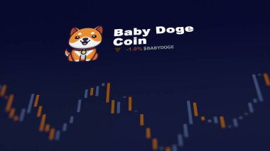 5 Aralık 2023. Bir yatırımcı telefonda Bebek Doge Coin 'in fiyatını analiz ediyor. Şifreli bir değiş tokuş için Bebekdoge Doları..