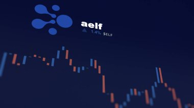 5 Aralık 2023. Telefondaki elf fiyatını analiz eden bir yatırımcı. Kripto değiş tokuşunda ELF doları..