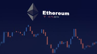 5 Aralık 2023. Bir telefondaki Ethereum 'un fiyatını analiz eden bir yatırımcı. Şifreli bir değiş tokuş için ETH $ETH..