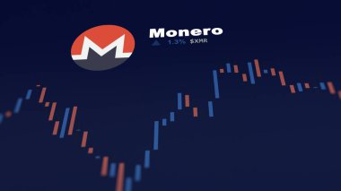 5 Aralık 2023. Telefondaki Monero 'nun fiyatını analiz eden bir yatırımcı. Şifreli bir değiş tokuş için XMR dolar..