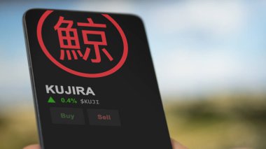 Telefondaki KUJIRA 'nın fiyatını analiz eden bir yatırımcı. Şifreli bir değiş tokuş için KUJI $KUJI..