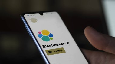 03 Ocak 2024. Öğrenci Elasticsearch programına e-öğrenme yoluyla moral bozucu bir şekilde kaydoluyor.