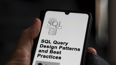 03 Ocak 2024. Öğrenci telefonda SQL Sorgu Tasarım Şablonu ve En İyi Uygulamalar programına kaydoluyor.