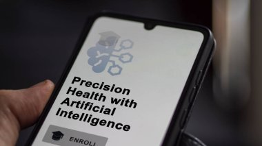 03 Ocak 2024. Öğrenci telefondaki yapay zeka programıyla Hassas Sağlık 'a kaydoluyor.