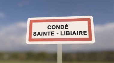 Conde-Sainte-Libiaire şehir simgesi. Conde Sainte Libiaire in, Seine-et-Marne, Fransa