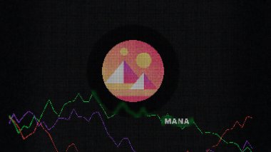 March 15th 2024March 2024, Crypto exchange screen focused on decentraland token, coin MANA. clipart
