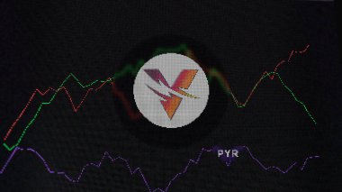 15 Mart 2024, Kripto takas ekranı Vulcan Sahte jetonu, PYR madeni parasına odaklandı.